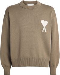 Ami Paris - Wool-Cotton Ami De Coeur Sweater - Lyst