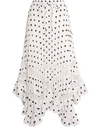 Claudie Pierlot - Polka-Dot Pleated Midi Skirt - Lyst