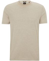 BOSS - Cotton-Silk T-Shirt - Lyst