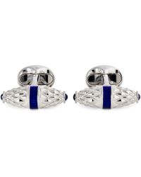 Deakin & Francis - Sterling Sapphire-Trim Cufflinks - Lyst
