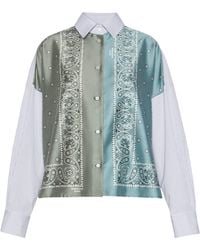 Weekend by Maxmara - Satin-Front Bandana Print Shirt - Lyst