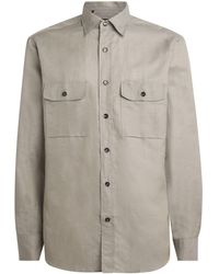 Brioni - Cotton-Linen Twin-Pocket Shirt - Lyst