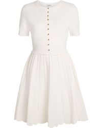 Sandro - Knitted Pointelle Mini Dress - Lyst