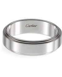 Cartier - Platinum And Diamond D'Amour Wedding Band - Lyst