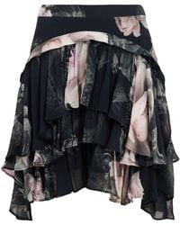 AllSaints - Valley Print Cavarly Mini Skirt - Lyst