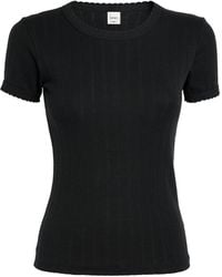 Leset - Slim Fit Pointelle T-Shirt - Lyst