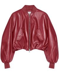 Givenchy - Leather Cropped Cocoon Bomber Jacket - Lyst