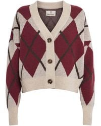 Barbour - Wool-Blend Argyle Harleigh Cardigan - Lyst