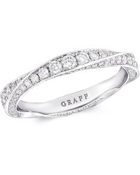 Graff - White Gold And Diamond Spiral Ring - Lyst