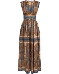 Zimmermann - Silk Mahon Printed Maxi Dress - Lyst