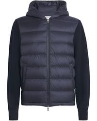 Moncler - Virgin Wool Down-Front Hoodie - Lyst