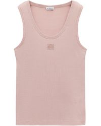Loewe - Silk-Blend Anagram Tank Top - Lyst