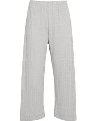 Leset - Cotton Pointelle Cropped Trousers - Lyst
