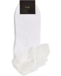 Maje - Lace-Trimmed Socks - Lyst