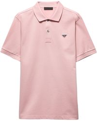 Prada - Cotton Piqué Polo Shirt - Lyst