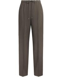 Max Mara - Wool Gabardine Drawstring Trousers - Lyst