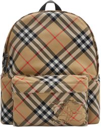 Burberry - Small Check Backpack - Lyst