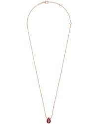 Boucheron - Extra Small Rose, Diamond And Garnet Serpent Bohème Motif Necklace - Lyst