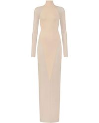 Alaïa - Jersey High-Neck Maxi Dress - Lyst