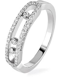 Messika - White Gold And Diamond Baby Move Classique Pavé Ring - Lyst