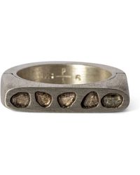 Parts Of 4 - Matte Sterling Silver And Diamond Sistema Ring - Lyst