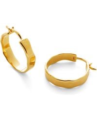 Monica Vinader - Small Vermeil Mv Siren Muse Hoop Earrings - Lyst