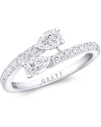 Graff - White Gold And Diamond Duet Ring - Lyst