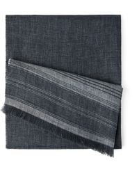 Brunello Cucinelli - Linen Stripe Scarf - Lyst