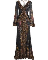 Etro - Silk Paisley Maxi Dress - Lyst