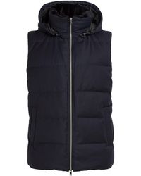 Yves Salomon - Virgin Wool-Silk Down Hooded Gilet - Lyst