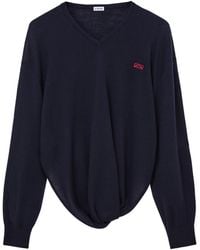 Loewe - Wool-Blend V-Neck Sweater - Lyst