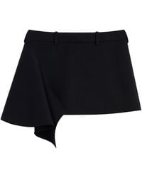 Givenchy - Wool Slashed Mini Skirt - Lyst