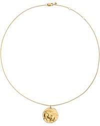 Monica Vinader - Vermeil Zodiac Taurus Necklace - Lyst
