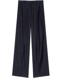Givenchy - Wool Stripe Wide-Leg Trousers - Lyst