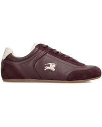 Burberry - Leather Knight Low-Top Sneakers - Lyst