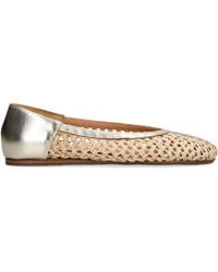 Ancient Greek Sandals - Raffia Leather-Trim Aeropi Ballet Flats - Lyst