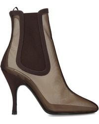 Alaïa - Mesh Heeled Chelsea Boots 100 - Lyst