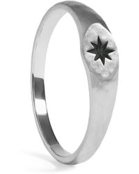 Monica Vinader - Sterling Guiding Star Signet Ring - Lyst