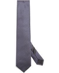 Brioni - Silk Geometric-Jacquard Tie - Lyst