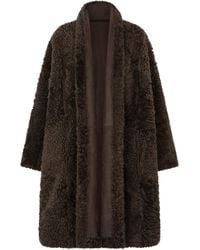 Tom Ford - Shearling Reversible Cocoon Coat - Lyst