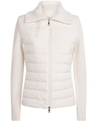Moncler - Virgin Wool Padded Quilted Cardigan - Lyst