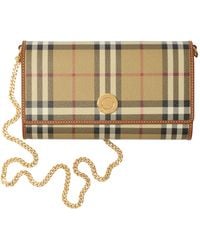 Burberry - Check Chain Wallet - Lyst