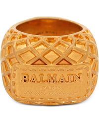 Balmain - Signature Mesh Ring - Lyst