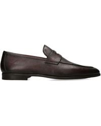 Magnanni - Grained-leather Diezma Loafers - Lyst