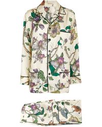 Olivia Von Halle - Silk Floral Yves Pyjama Set - Lyst