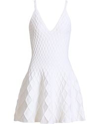 Balmain - Knitted Flared Mini Dress - Lyst