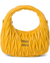 Miu Miu - Small Matelassé Leather Wander Top-Handle Bag - Lyst