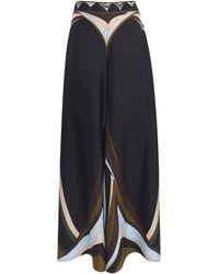 PUCCI - Silk Fari Wide-Leg Trousers - Lyst