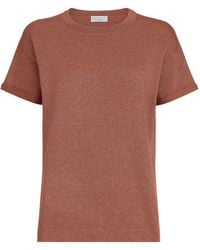 Brunello Cucinelli - Cashmere-Blend Sparkling T-Shirt - Lyst