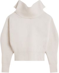Givenchy - Wool-Blend Slashed Sweater - Lyst